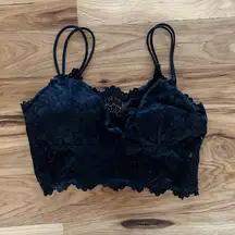 Romwe Woman's Black Balconette Lace Bra Padded Size Medium LN