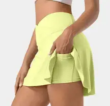 Airy Crossover 2-in-1 Side Pocket Cool Touch Tennis Skirt-Lucid-UPF50+