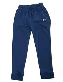 Under Armour Pants Womens Medium Solid Blue Joggers Fitted Athletic Stretch