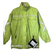 Obermeyer Vintage Neon Spark Reflective Thermolite Hooded Waterproof Ski…