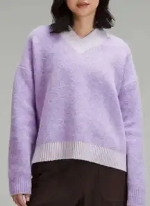 Lululemon Alpaca Wool V Neck Sweater Purple