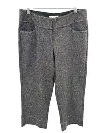 White House Black Market WHBM Grey Soft Cropped Capris Pants Womens Size 8