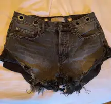 Free People Denim Distressed Shorts