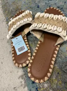 Elegant Women's Sandals with Shell Accents