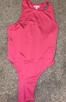 TCEC Vibrant Pink Sleeveless Bodysuit with Removable Bow (Never Worn!)