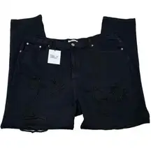 Glamorous Curve Skinny Jeans Womens Plus 18 Black Distressed NEW‎