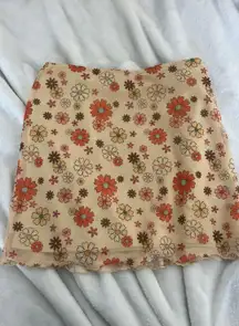 floral mini skirt