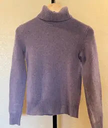 Ralph Lauren Cashmere Wool Turtleneck Sweater Lavender Small