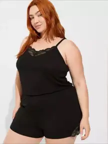 Lace trim sleep romper super soft 