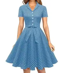 WedTrend Women's 1950s Retro Rockabilly Dress Cap Sleeve Vintage Swing Dress XS