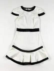 Alice + Olivia Rapunzel Rapunzel Cotton Plan Stretch Lace Applique Tiered Dress