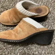 Ugg woman wedge slip on size 6, look @ pics have some blue from jeans