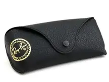 Ray Ban by Luxottica Textured Black Leather Travel Eye Glasses Sunglasses Case