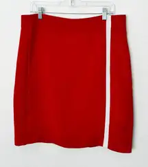 [Banana Republic] Red White Racing Stripe Pencil Skirt Work Career NWT Size 14