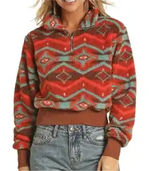 💙 Rock & Roll denim, Aztec Sherpa pullover