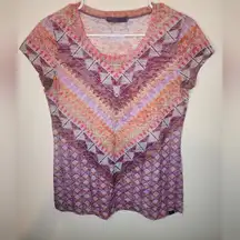 Prana Grapevine Gatsby Portfolio Crew Neck Top Shirt Womens