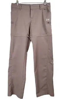 Women's‎ Under Armour Convertible Zip Off Hiking Pants Shorts Size 8 Taupe