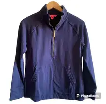 Lilly Pulitzer Women's Navy Blue 1/2 Zip Skipper Popover Pullover in Size Small