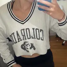 CU Boulder Cropped Hoodie