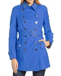 Sam Edelman ‘Lorissa’ Trench Coat in Indigo Blue