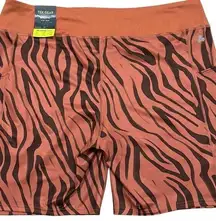 Tek Gear Athletic Bike Shorts Women 3x High Rise Stretch Animal Tiger Print