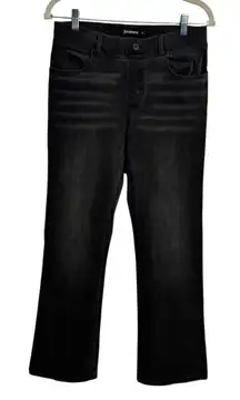 Betabrand Pull On Jeans Women M Charcoal Gray Bootcut Minimal Modest Comfy Pant