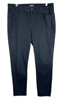 NYDJ Not Your Daughters Jeans Size 12 Clarissa‎ Ankle Skinny Black Pockets 1625