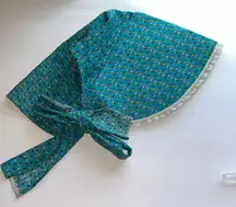 Vintage handmade Floral Bonnet with Ruffle Trim • farmhouse • prairie • cottage