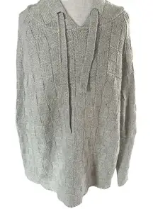 Evolution By Cyrus Phillipa Basket Weave Hooded Pull Over Sweater