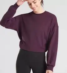 Athleta Tie Back Yoga Sweatshirt, Agate Purple, Small