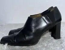 Stuart Weitzman Womens Leather Solid Block Heel Ankle Booties Black Size 7.5 B