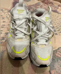 Nike Air Sneakers in White and Neon Yellow