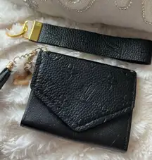 Upcycled Designer Wallet and Keychain