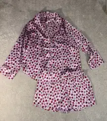 adore me sammi pajamas naughty conversation heart pajamas satin medium oversized