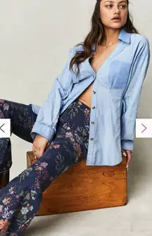 High Waisted Floral Jeans