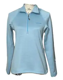 Patagonia Womens XS Better Sweater 1/4 Zip Pullover‎ Light Blue Top