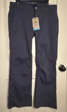 prAna Halle Stretch Roll Up Hiking Gray Pants Short Inseam 30" Women's Sz 12 NWT