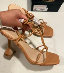 VICI Strappy Tan Heels Sandals