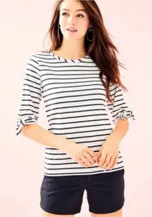 Lilly Pulitzer Preston Striped‎ Top Size XXS Pima Cotton Nautical Coastal Preppy