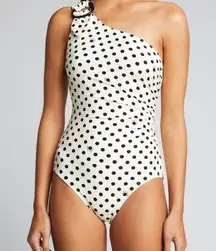 Kate SPADE RETRO BUCKLE ONE-SHOULDER ONE-PIECE SWIMSUIT BATHING-SUIT SIZE S