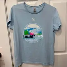 Light blue Ladies Labadee Haiti cruise cotton t-shirt #HaitiCruise made in Haiti. Can also fit a medium or size small if you like it baggy   #haiti #vacation #loungewear
