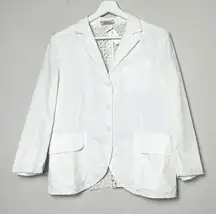 NWT Nina Ricci Eyelet White Blazer