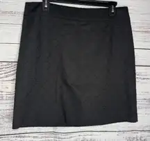 LOFT Black Eyelet Pencil Skirt Size 8 NWT Work Career Lined