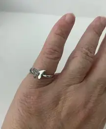 Butterfly ring silver tone size 6.5