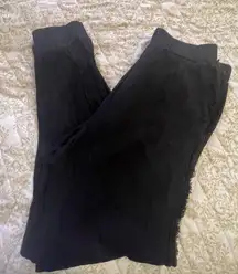 NWT Umgee Black Linen Cotton Fringe Boho Pants Women’s Small