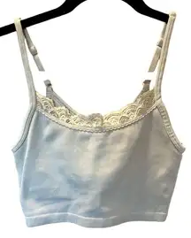 Aerie Seamless Lace Trim Longline Bralette