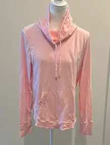 Lilly Pulitzer Pink Lightweight Funnel Neck Popover Sz M