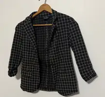 Soho Black and White Grid Blazer