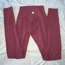 Lululemon Align High-Rise Mauve Pink Colored Full-Length Leggings W5AYNS SIZE 2