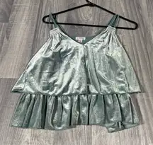 Xhilaration Shiny Gray Women's Blouse